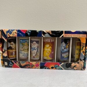 Vintage Elvis Presley Collectible Shot Glass Set